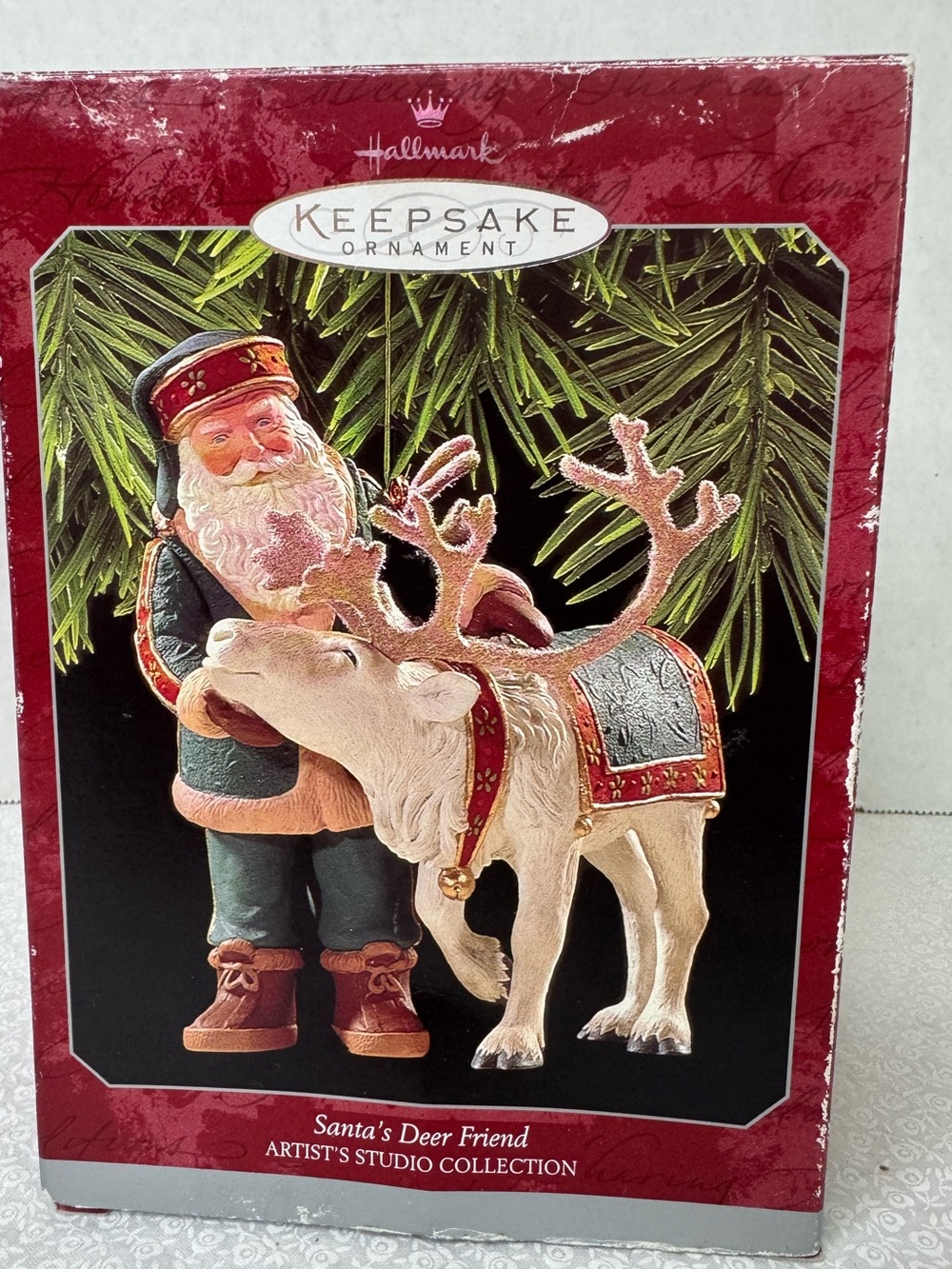Hallmark keepsake ornament Santa’s Deer friend 1998 new in box